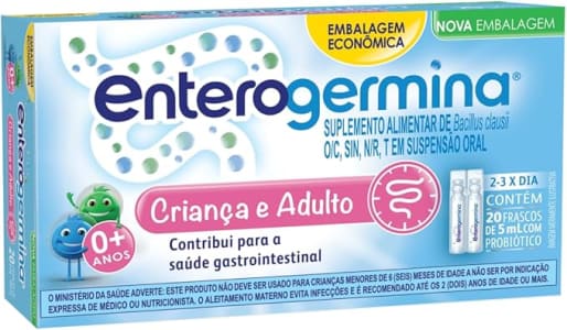 Probiótico Enterogermina 20 frascos de 5ml - Tamanho Família