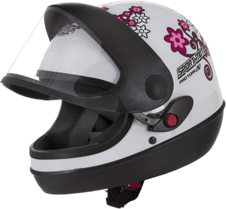 Pro Tork Capacete Sport Moto For Girls 60 - Branco/Rosa