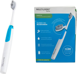 Escova Dental Multilaser Elétrica Vibratória Health Pro Branca - HC102, Multilaser, HC102, Branco