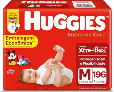 Huggies Fralda Supreme Care M 196 Un