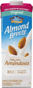 2 Unidades Bebida Vegetal de Amêndoas Almond Breeze Original Zero Açúcar 1L