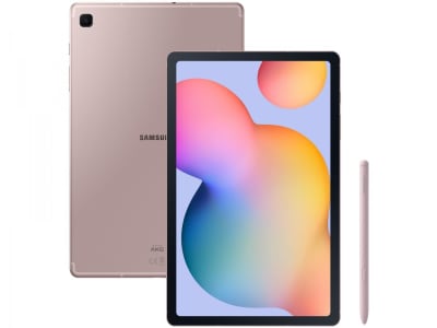 Tablet Samsung Galaxy Tab S6 Lite com Caneta 10,4" 64GB 4GB RAM Android 13 Octa-Core Wi-Fi — Cor: Rosa