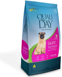  Ração Qualiday Light para Cães Adultos de Raças Pequenas 1kg 