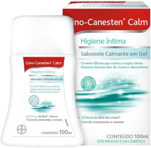 Gino Canesten Calm Bayer Sabonete Íntimo Em Gel Para Coceira Vaginal, 100 ml