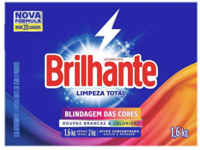 Sabão em Pó Brilhante Limpeza Total Blindagem das - Cores Original 1,6kg - Magazine Ofertaesperta