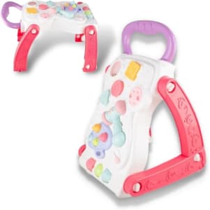 Andador E Mesa Infantil Educativo Didático Star Baby (Rosa/Roxo)