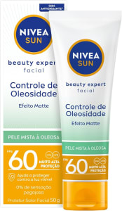 NIVEA SUN Protetor Solar Facial Beauty Expert Controle De Oleosidade FPS 60 50g