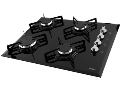 Cooktop 4 Bocas Philco Cook Chef 4 - à Gás GLP Acendimento Automático - Cooktop 4 Bocas - Magazine Ofertaesperta