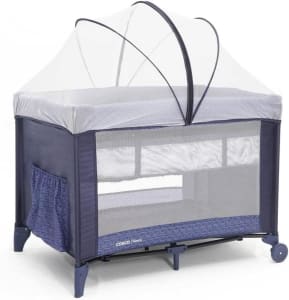 Cosco Kids Berço Nanny 0 a 18kg Azul Rajado