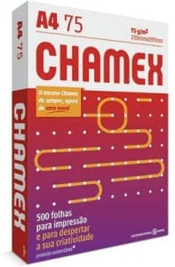  Papel Sulfite A4 Chamex 75g 500 folhas 