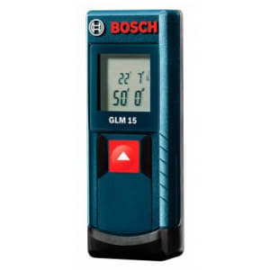 Trena a Laser GLM15 com Alcance de Até 15 Metros Fácil Manuseio e Leitura, Revestimento Emborrachado - Bosch