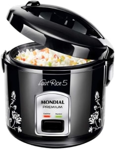 Panela De Arroz Fast Rice 5 Premium, Mondial, Preto, 400W, 220V - NPE-08-5X