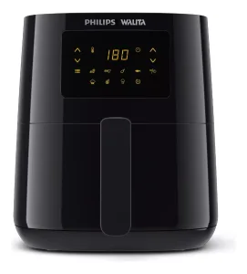 Fritadeira elétrica airfryer Philips Walita essential Xl Ri9270 painel digital potência 2000W 6,2 litros preta 110v