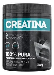 Creatina Monohidratada Pote 300mg 100% Pura Soldiers Nutrition