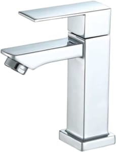 Torneira Banheiro Lavabo Pia Luxo 1/4 Volta Aço Inox Acabamento Premium (Cromada)