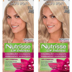 Kit com 2 Colorações Nutrisse Cor Intensa 11.1 - Garnier