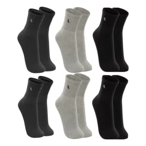 Kit 6 pares meias lupo sport cano medio alto academia original