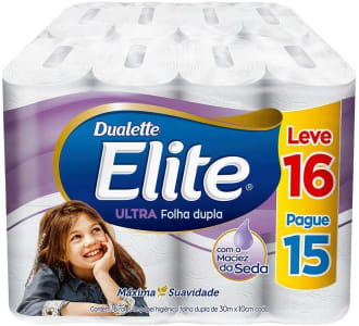 Papel Higiênico Elite Dualette Folha Dupla Ultra - 16 rolos