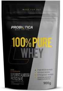 100% Pure Whey Nova Fórmula - 900g Refil Chocolate - Probiótica