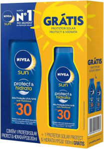 Protetor Solar Nivea Sun FPS 30 200ml + Protetor Solar Nivea Sun FPS 30 100ml