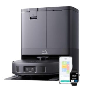Aspirador de Pó Robô Eufy X10 Pro com Desvio de Obstáculos por IA Lava Seca Esvazia e Repõe Água Automat