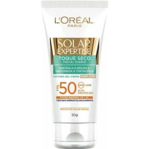 Protetor Solar Facial L'Oreal Paris Expertise Toque Seco com Cor FPS 50 50g