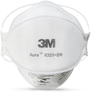 Respirador Descartável 3M™ Aura 9320+BR – Classificação PFF-2 – Indicada para poeiras, névoas e fumos