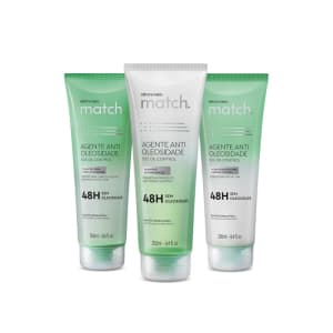 Combo Match Agente Antioleosidade: Shampoo 250ml + Shampoo Antirresiduos 250ml + Condicionador 250ml