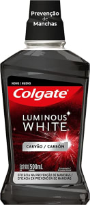 2 Unidades - Enxaguante Bucal Colgate Luminous White Carvão 500ml