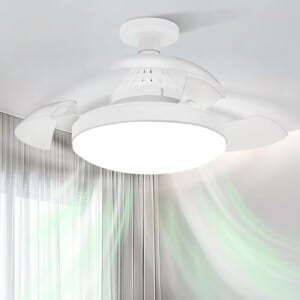 Airwit Ventilador de Teto E27 40 cm Bivolt Branco com Controle Remoto
