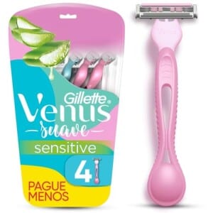 4 Unidades Gillette Venus Suave Sensitive Pele Sensível