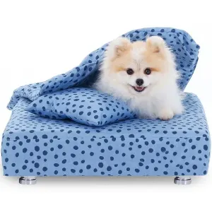 [Oferta AME] Cama Box Para Cachorro Com Lençol + Edredom + Travesseiro - Caminha Pet - Bf Colchões