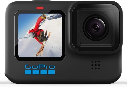 Câmera GoPro HERO10 Black à Prova com LCD Frontal, Vídeos 5.3K 60, Fotos 23MP, Chip GP2, HyperSmooth 4.0, Live Streaming 1080p, Webcam, Conexão Nuvem, Preta