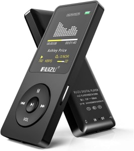 MP3 RUIZU X02 8GB, Expansível Até 128GB, Bateria De Longa Duração, Rádio FM, Gravador De Voz, Reprodução De Vídeo, Leitura De Texto (Preto)