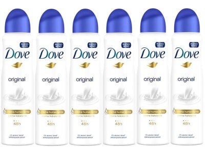 6 Unidades — Desodorante Aerosol Dove Original Antitranspirante Unissex - 150ml