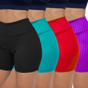 Kit 5 Bermuda De Lycra Feminino Academia Treino C Cós