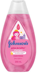 Shampoo Gotas de Brilho, Johnson's Baby Rosa - 200ml