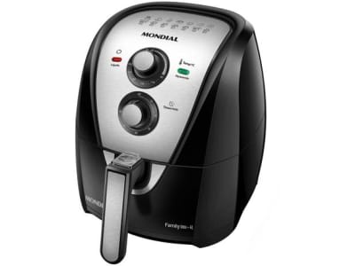 Fritadeira Elétrica sem Óleo/Air Fryer Mondial Family AFN-40-BI Preto 4L com Timer