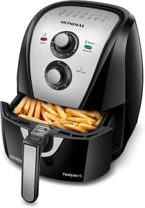 Fritadeira Sem Óleo Air Fryer 4L, Mondial, Preto/Inox, 1500W, 220V - AFN-40-BI