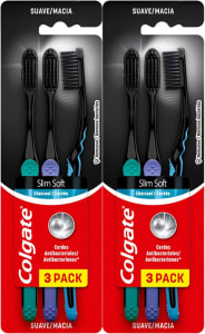 Colgate Escova De Dente Slim Soft Black 6 Unid Modelo: 61031393 Cor: Preto