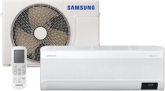 Ar-condicionado Split Inverter Samsung WindFree Connect Sem Vento 18.000 BTUs Frio AR18CVFAAWKXAZ