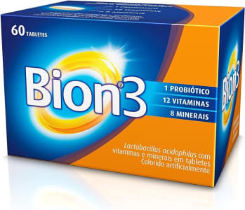 Tabletes Multivitamínico com Probiótico Bion3-60 Unidades