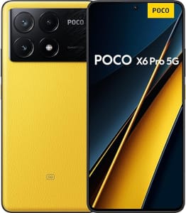 Smartphone Xiaomi POCO X6 Pro 5G 8GB+256GB NFC Dimensity 8300-Ultra 64MP triple camera 67W 120Hz AMOLED Global Version (Amarelo)