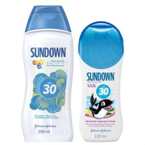 Kit Protetor Solar Sundown FPS30 200ml Grátis Protetor Solar Sundown Kids 120ml