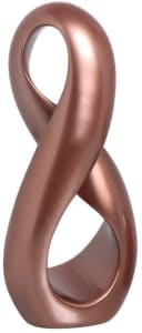 Escultura Moderna Infinito 1 Decoração Cerâmica Rose Gold