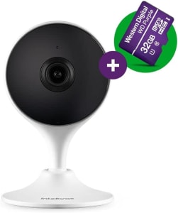 Câmera Inteligente Interna Compatível com Alexa Wi-Fi Full HD iM3 C com Micro SD 32GB Branco Intelbras