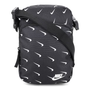 Shoulder Bag Nike Swoosh - Preto+Branco