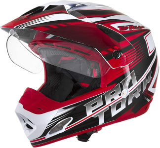 Pro Tork Capacete Th1 Vision Adventure 56 Multicor (Branco/Vermelho/Preto)