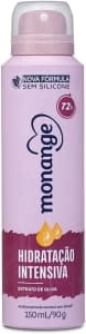 3 Unidades — Desodorante Aerossol Monange Hidratação Intensiva Monange 150ml (90G)