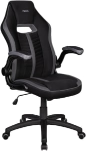 Cadeira Gamer Moob Force Giratória Braços Ajustáveis e Função Relax (Preto e Branco)